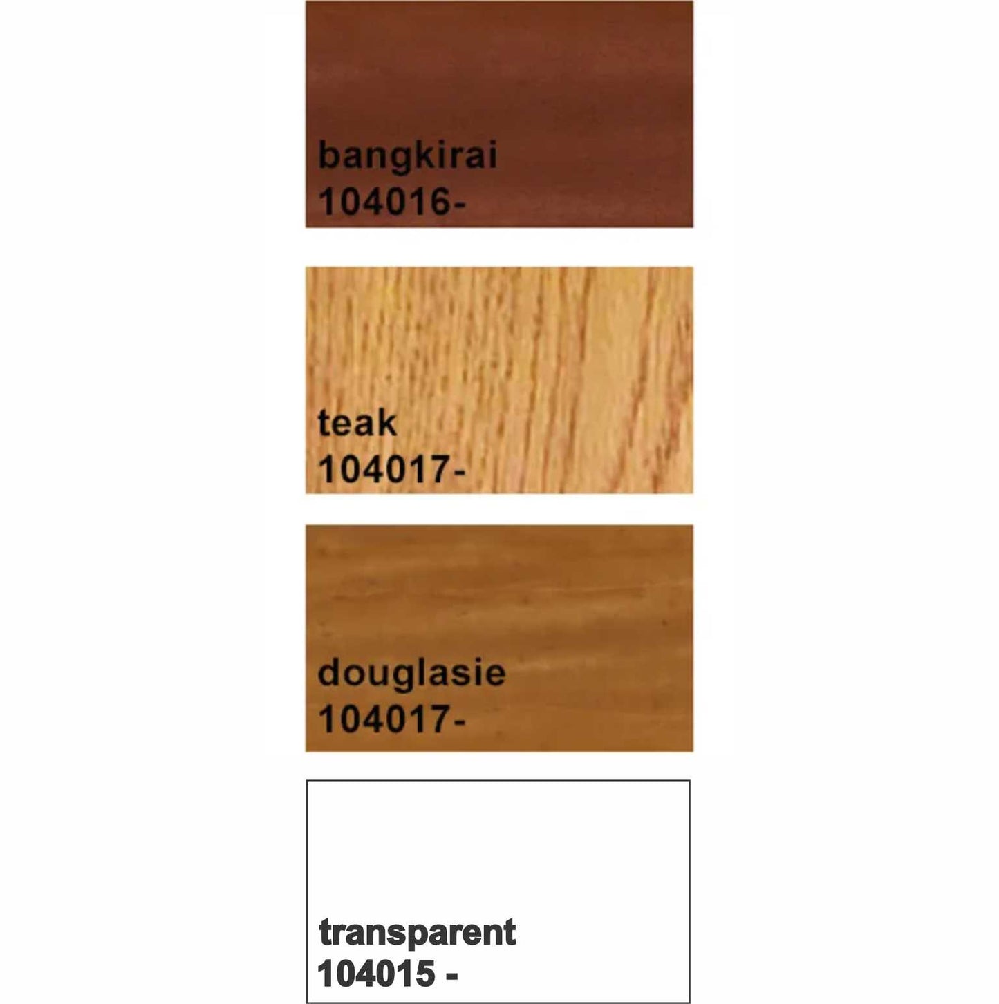 Außenöl wasserbasiert Farbkarte